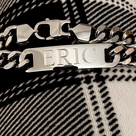 NWOT !! ⛓️ Men’s Personalized “Eric” Name Chain Bracelet ⛓️ - Picture 1 of 4
